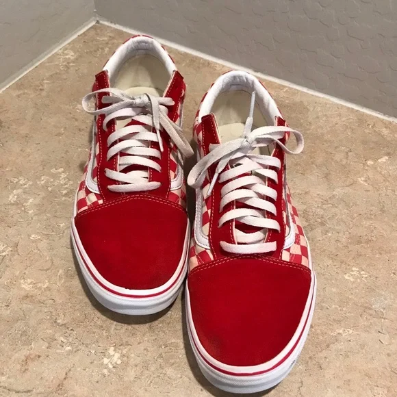 VANS OLD SKOOL CHECKERBOARD SNEAKERS - Picture 2 of 8